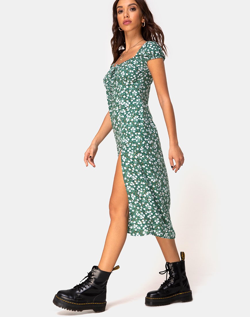 Image of Milla Dress in Floral Field Green
