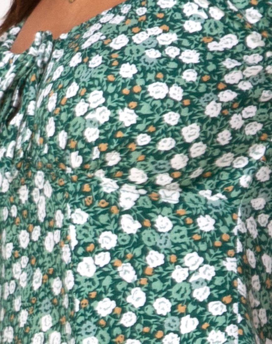 Image of Milla Dress in Floral Field Green