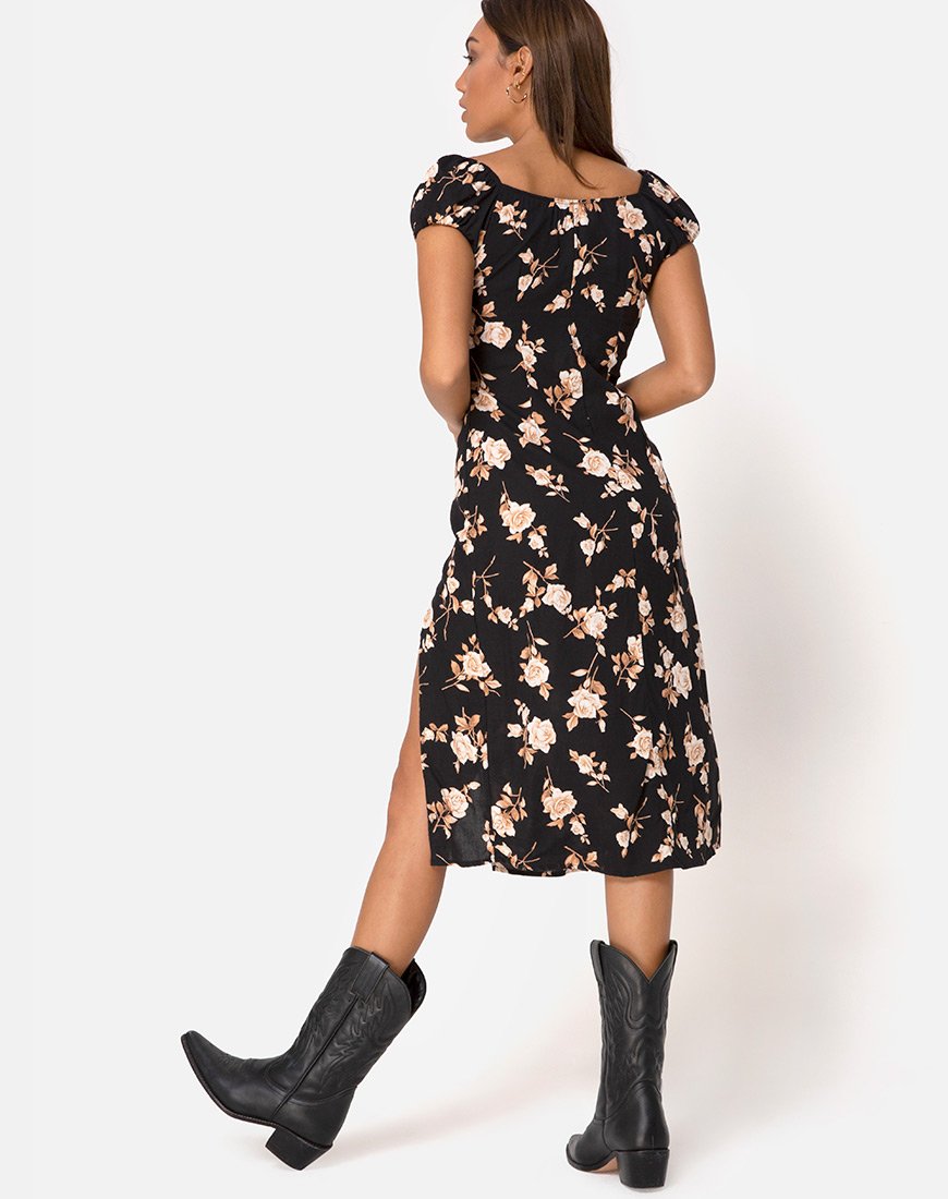 Image de Milla Midi Dress in Peach Rose