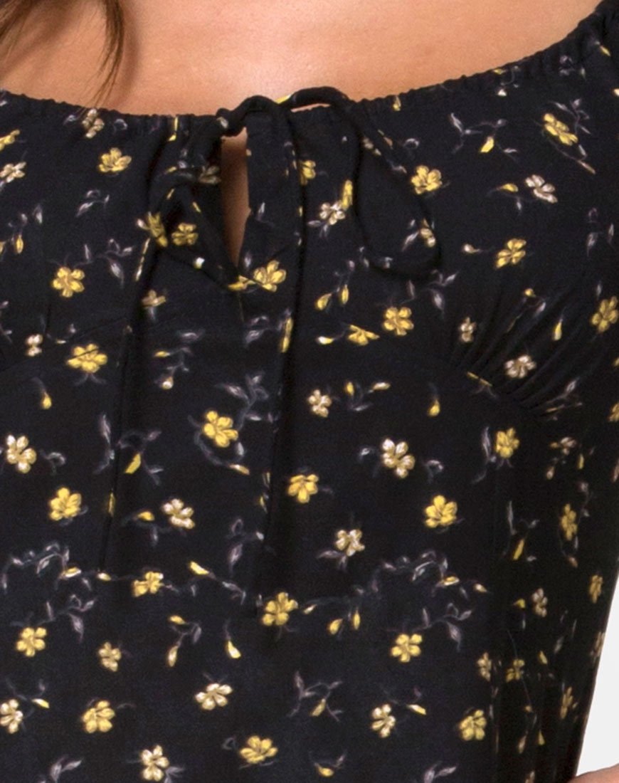 Image de Milla Midi Dress in Pretty Petal Black