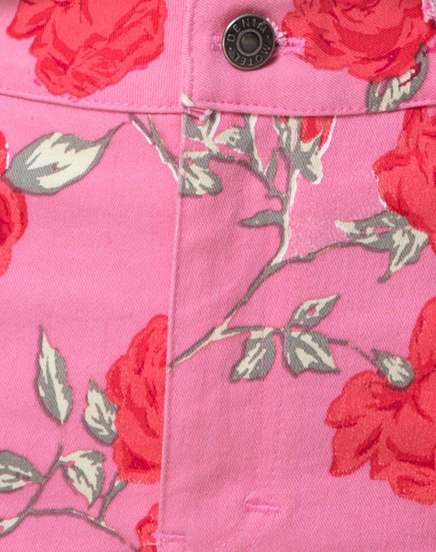 Image de la mini-jupe à balais en rose bonbon