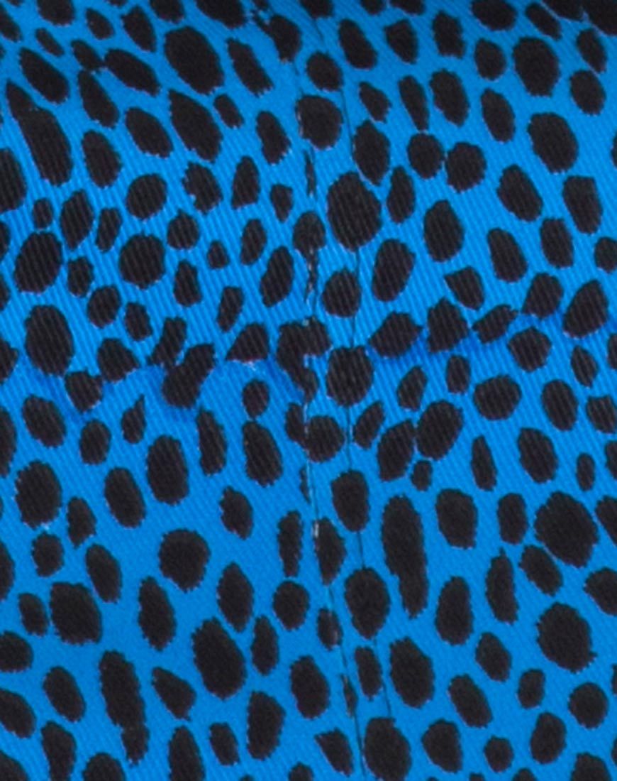 Image de la mini-jupe de balayage en bleu chat sauvage