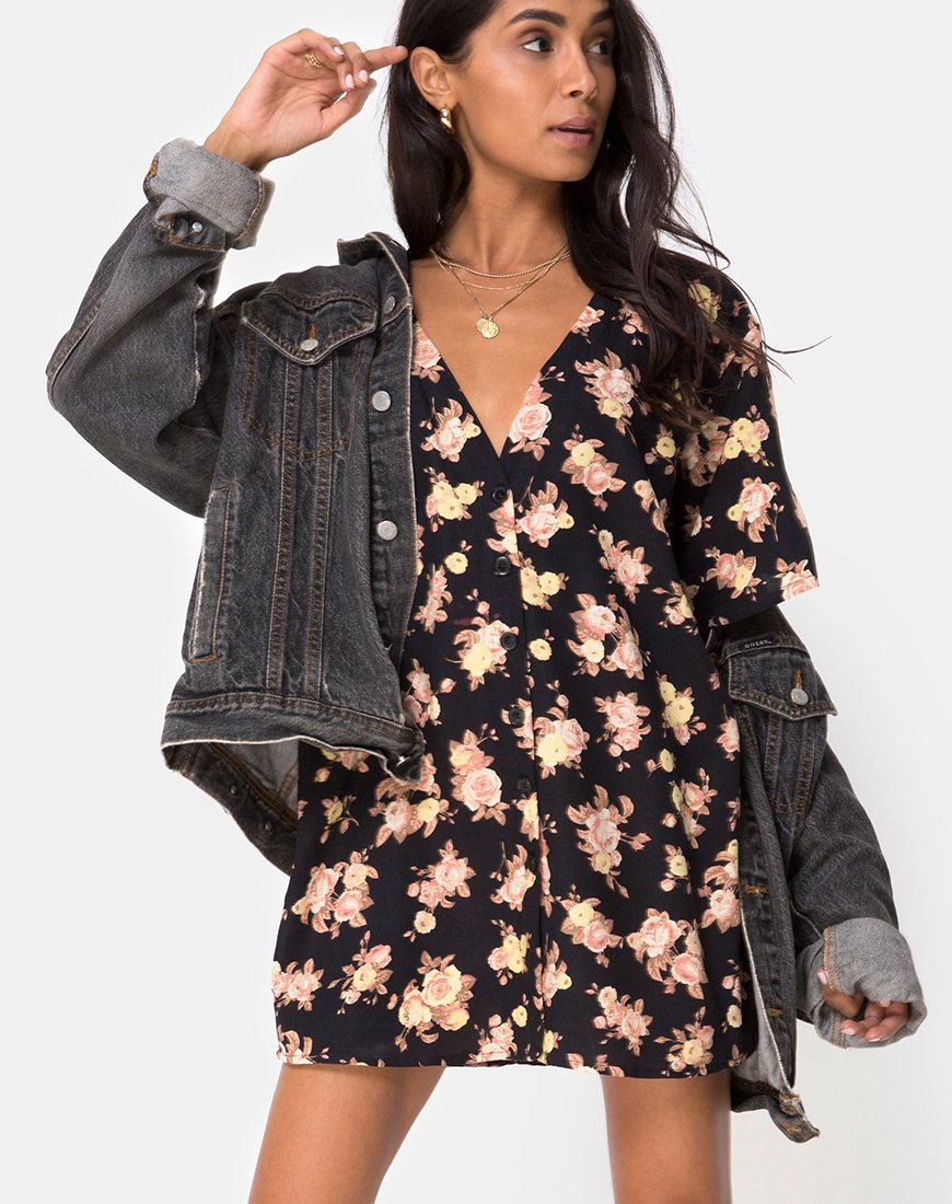 Robe Mirach en rose antique noir