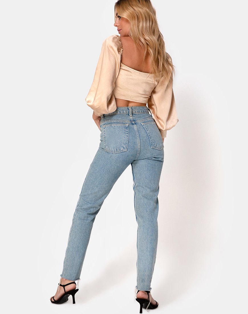 Image de Mirae Crop Top in Satin Gold