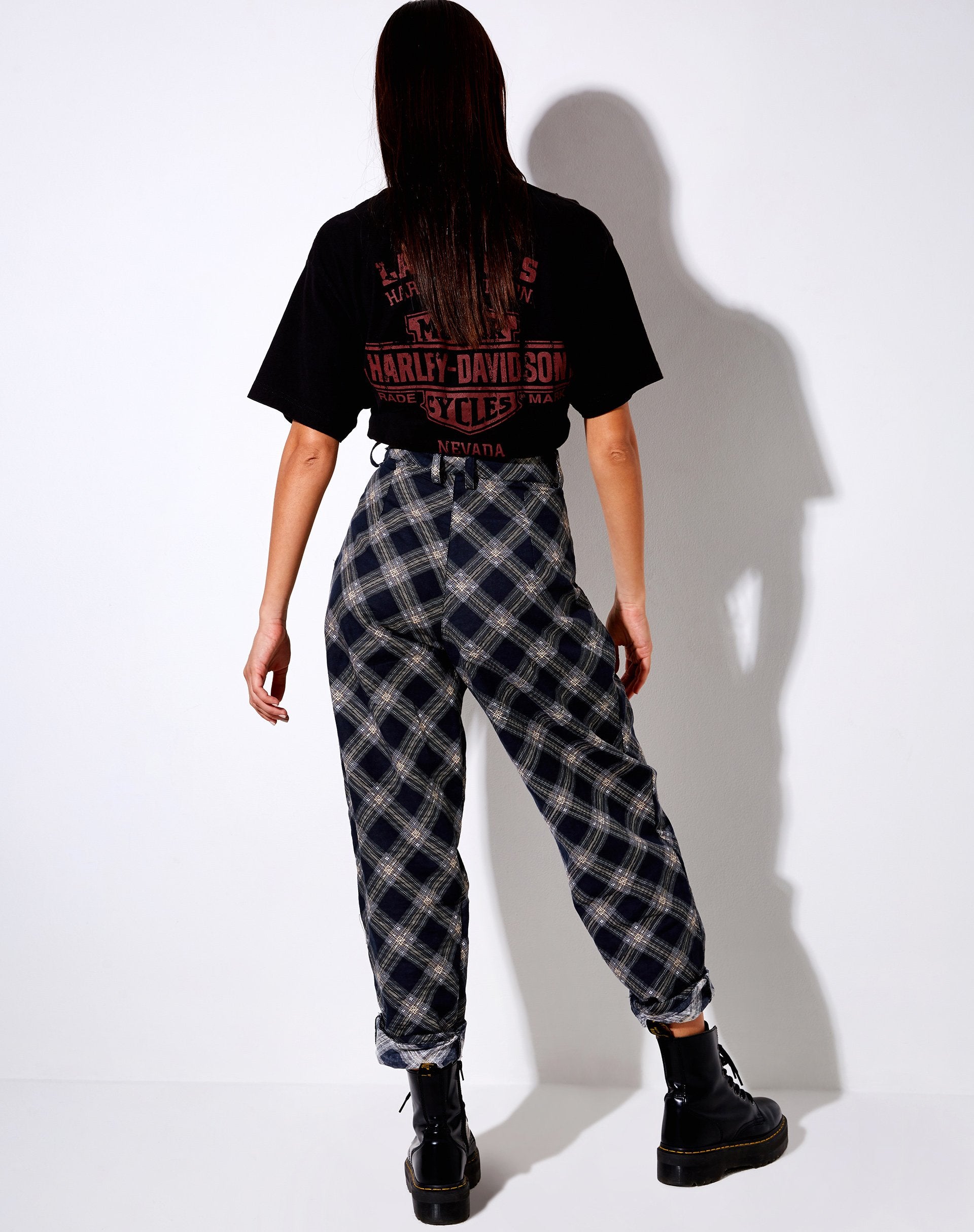 Image de Misca Trouser in 20s Check Black and Grey