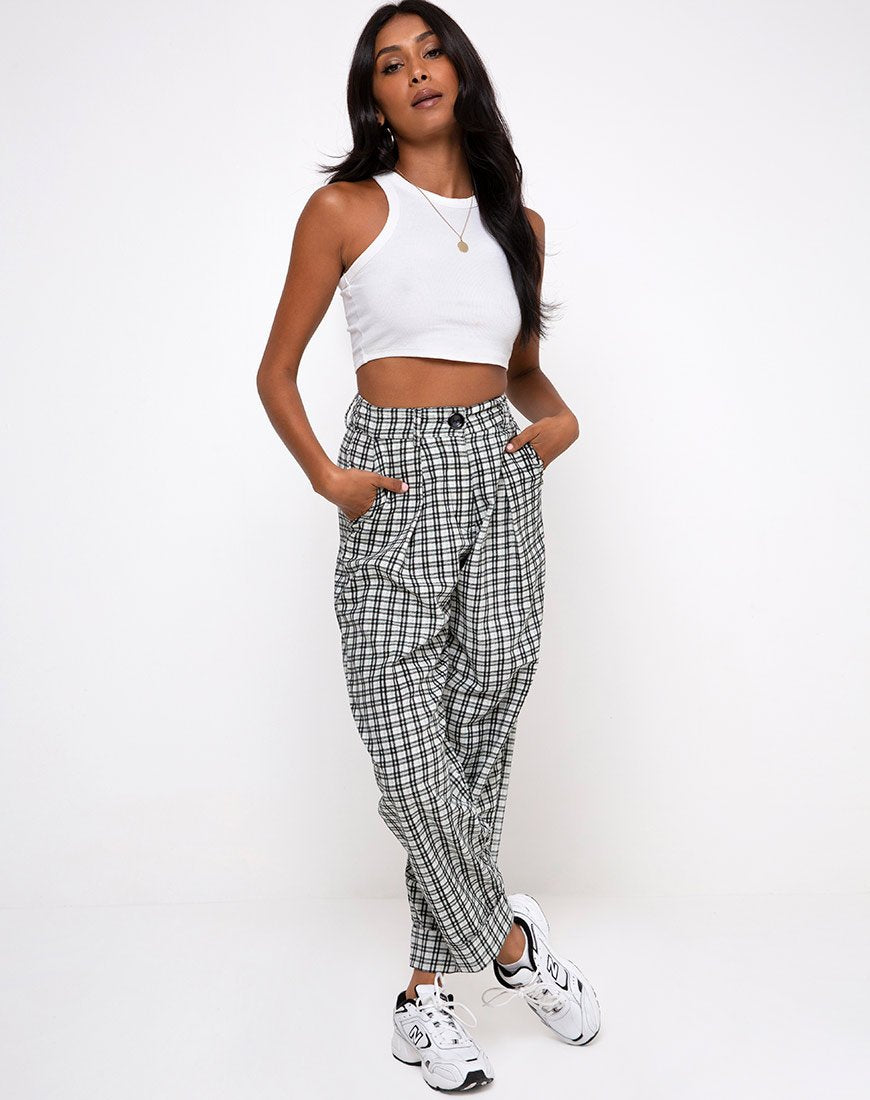 Image de Misca Trouser in Brandy Check Foam