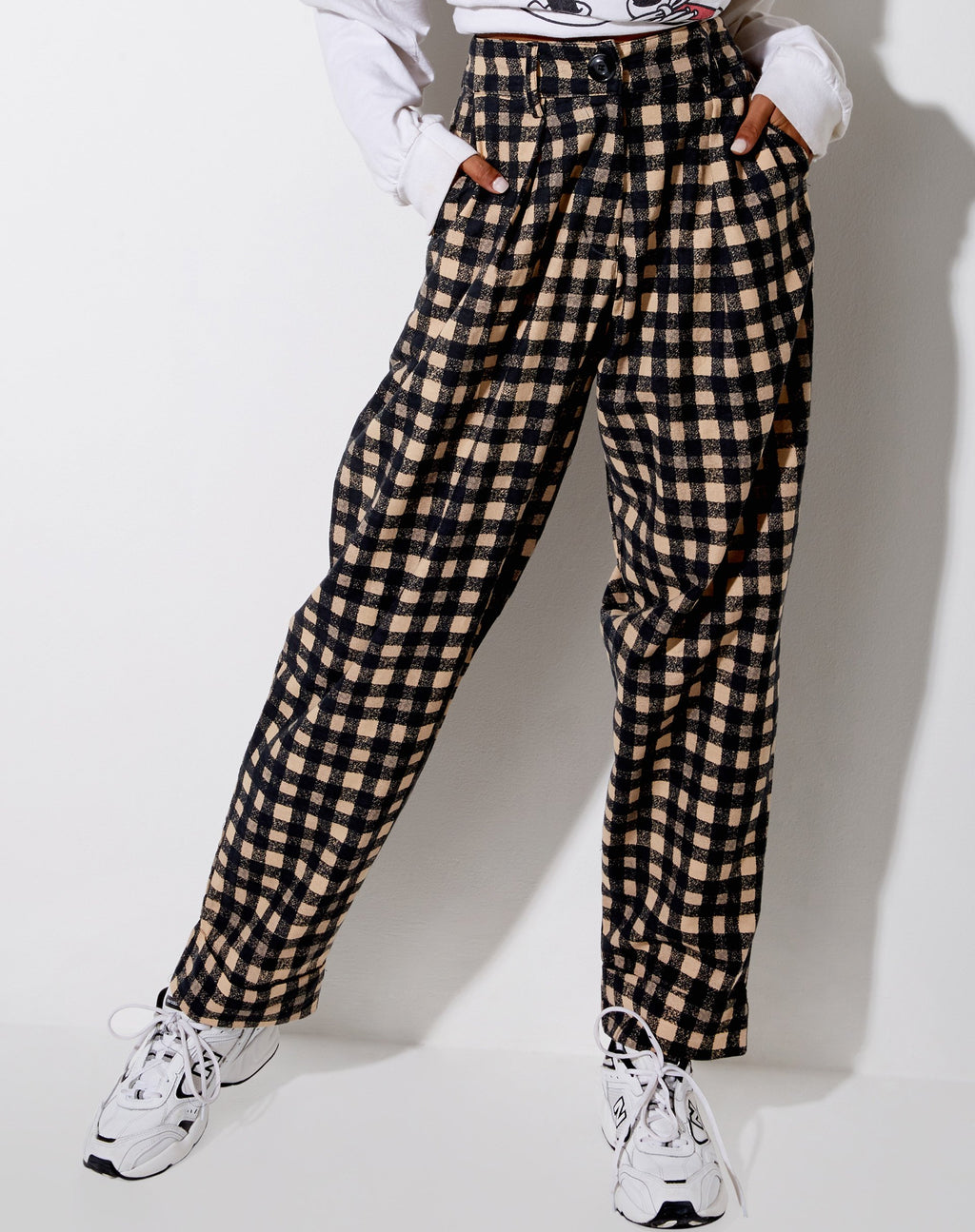Pantalon Misca à carreaux grunge des années 90