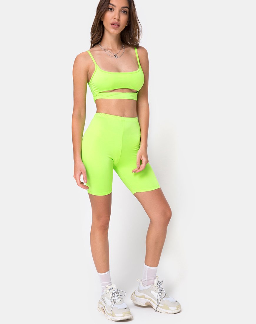 Image de Misho Crop Top in Fluro Green