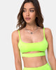Image de Misho Crop Top in Fluro Green