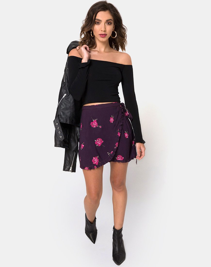 Image de la jupe Mizti en rose du soir