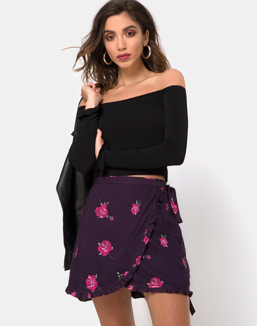 Image de la jupe Mizti en rose du soir