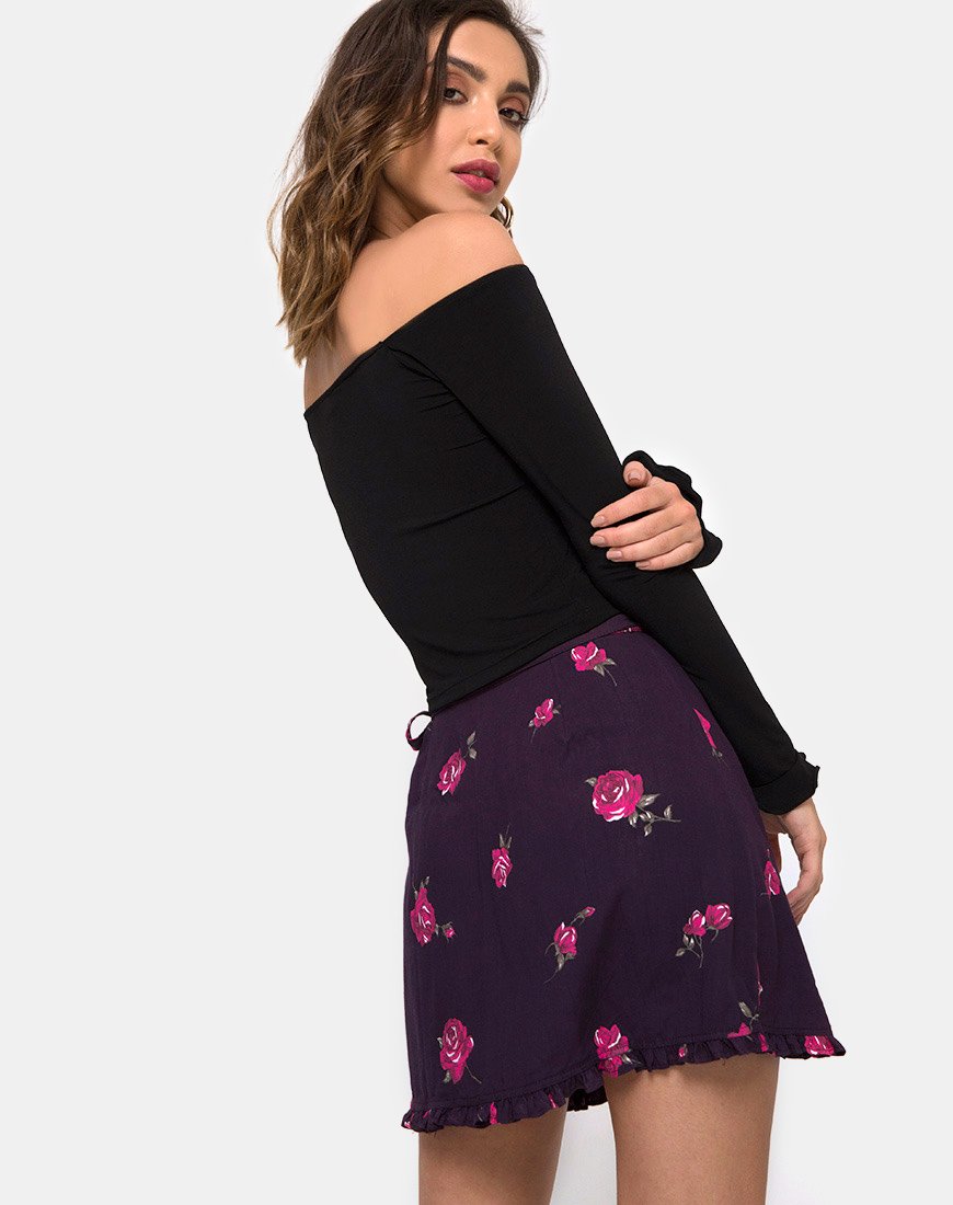 Image de la jupe Mizti en rose du soir