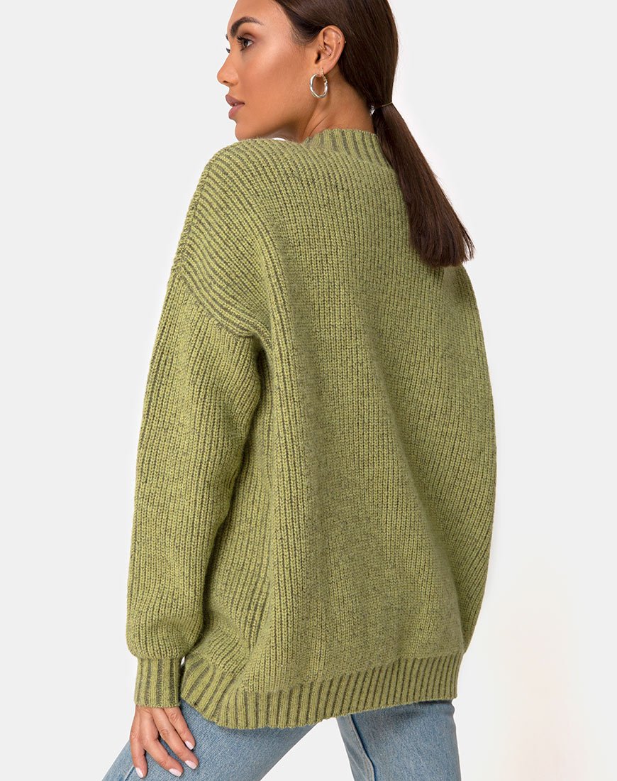 Image de Mody Jumper in Green Rib