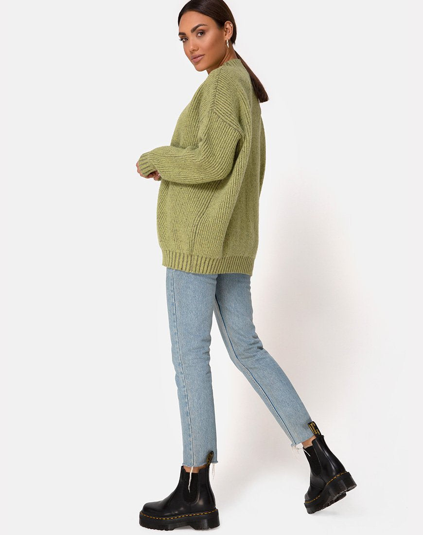 Image de Mody Jumper in Green Rib