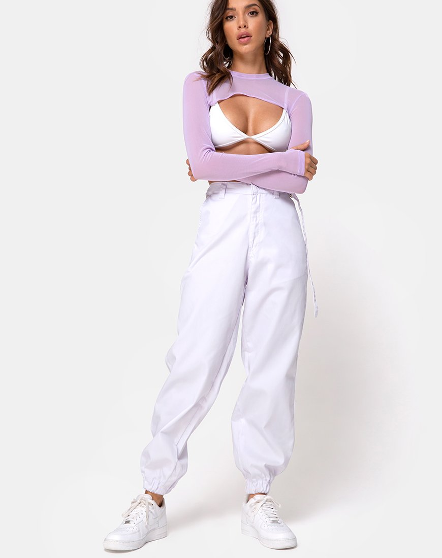 Image de Mola Crop Top in Net Lilac
