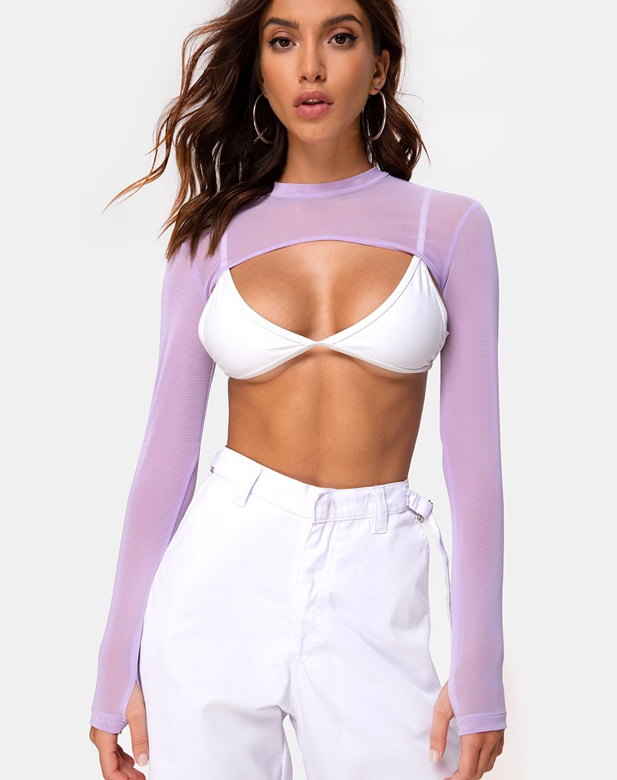 Image de Mola Crop Top in Net Lilac