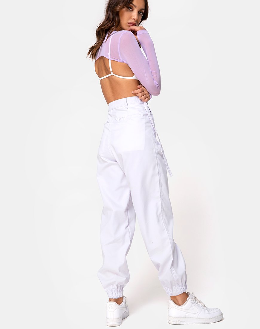Image de Mola Crop Top in Net Lilac