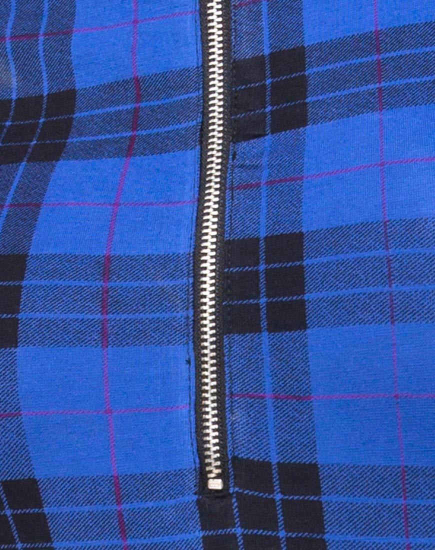 Image de Molaka Bodice Highneck en Tartan Blue