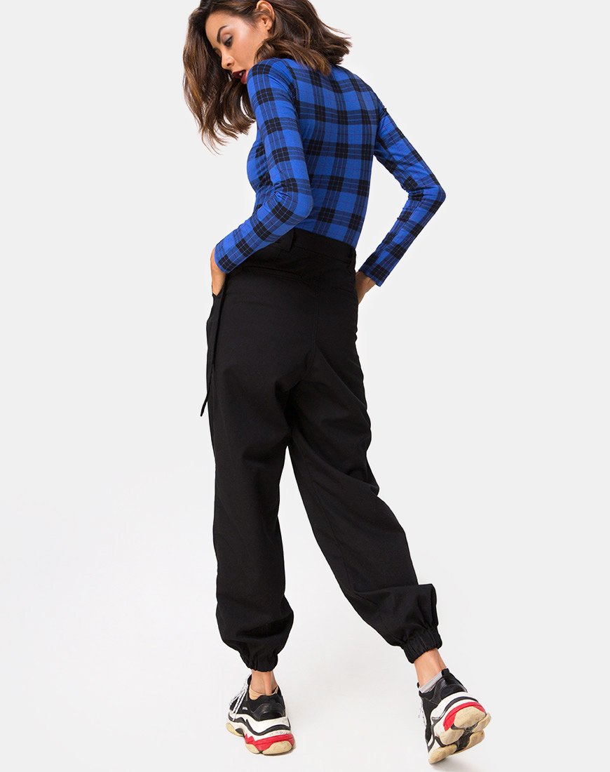 Image de Molaka Bodice Highneck en Tartan Blue