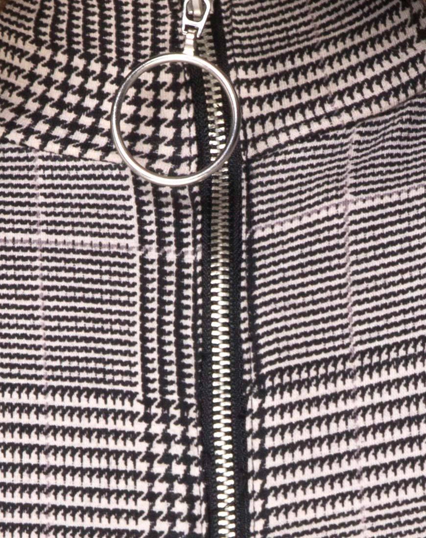 Image de Molaka Bodice High Neck en Charles Check Grey
