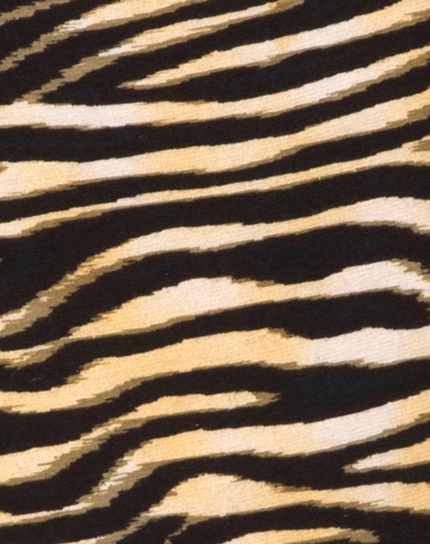 Image de Molemo Bodice Plunge in Zips Zebra Brown