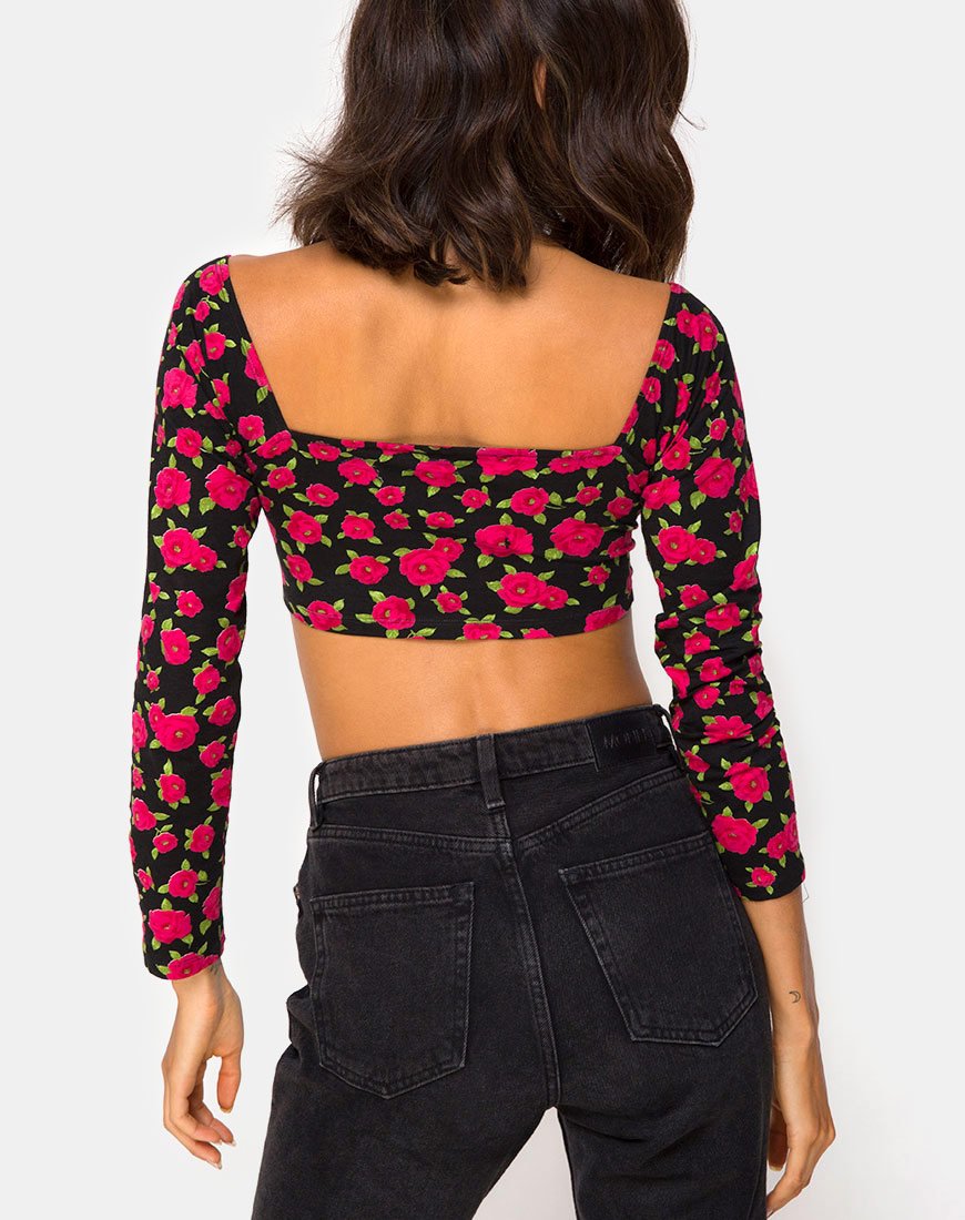 Image de Moluc Top in Red Bloom