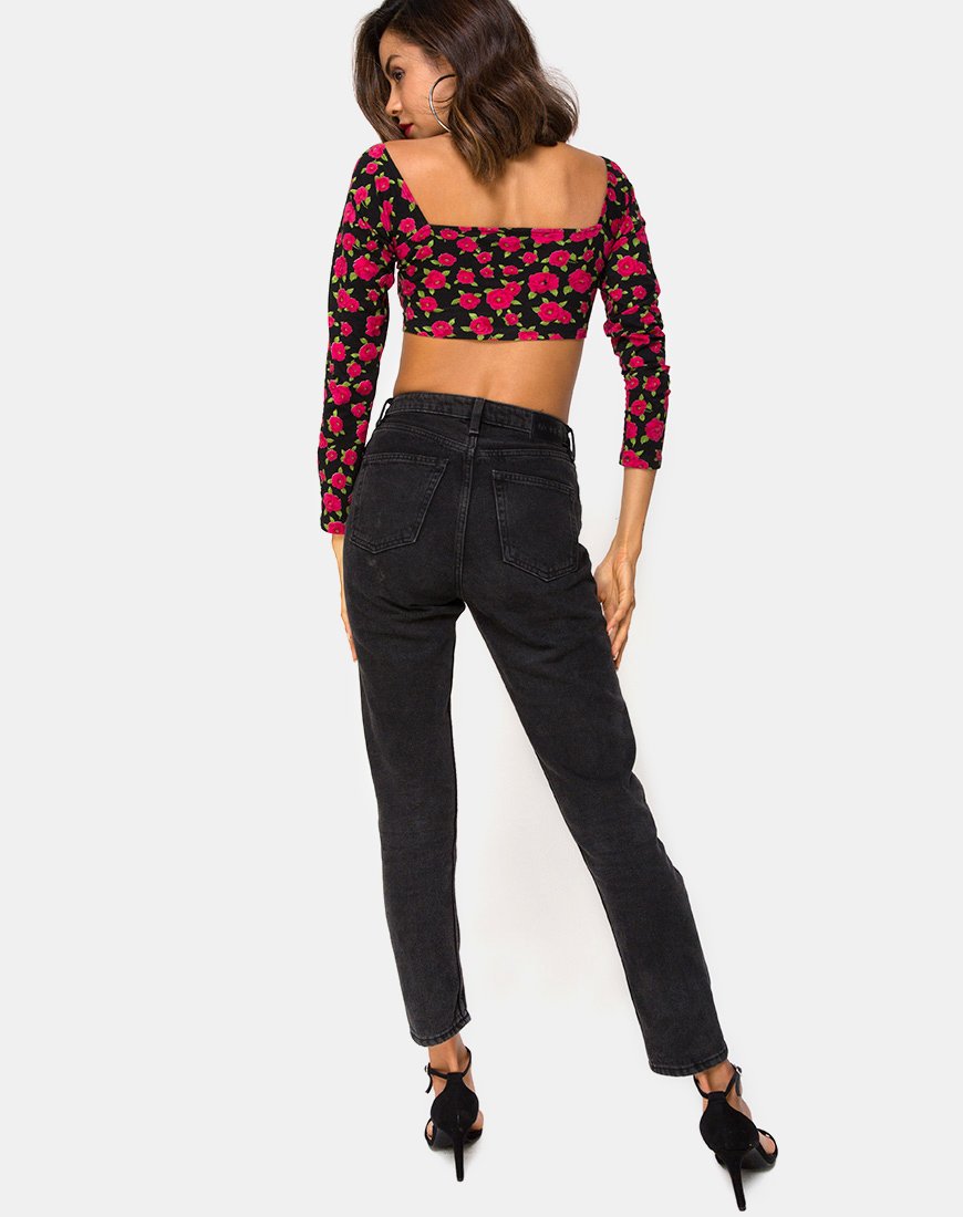Image de Moluc Top in Red Bloom
