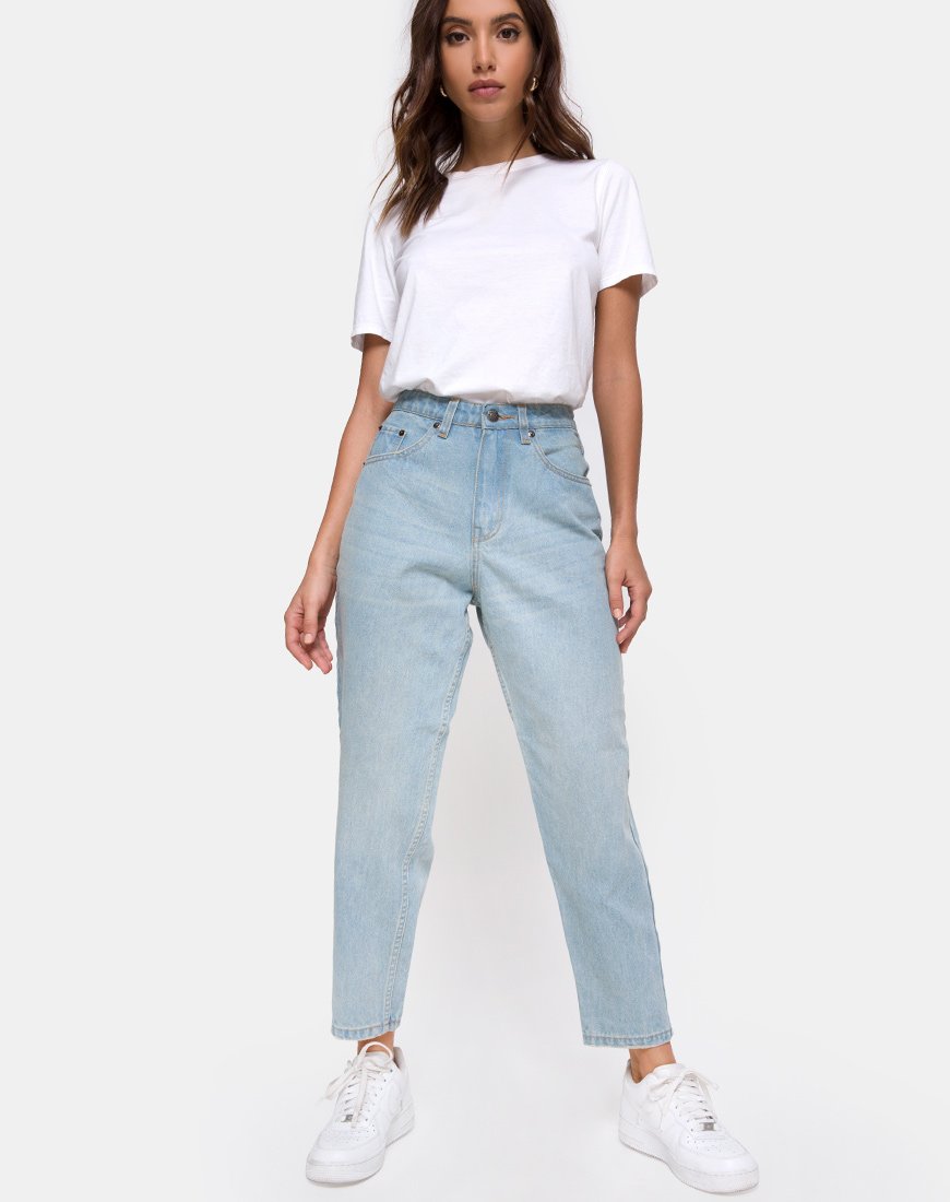 Image de Mom Jeans in Blue Wash