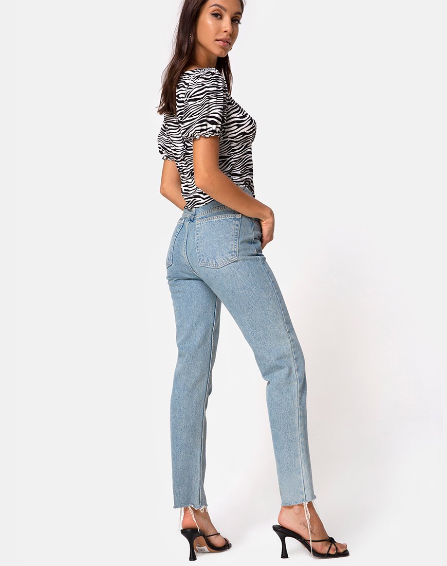 Image de Monda Crop Top in Classic Zebra