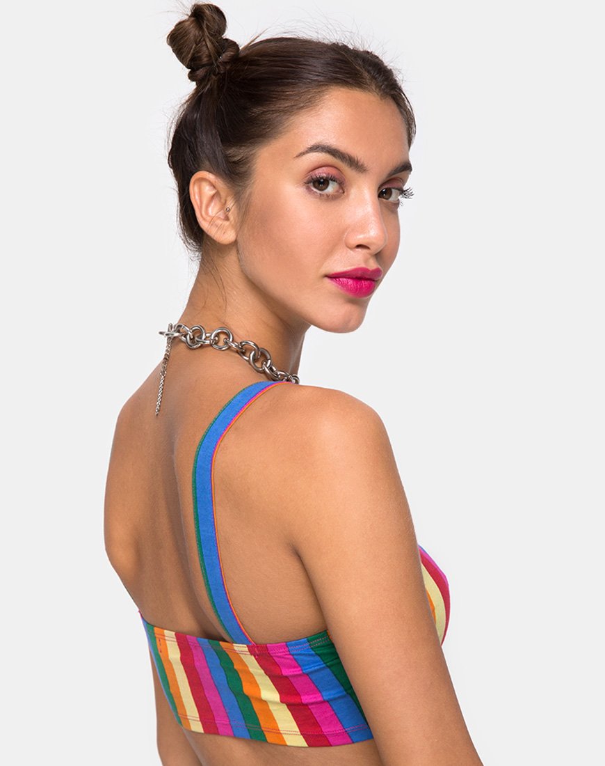 Image de Monira Crop Top in Good Times Stripe X Princess Polly