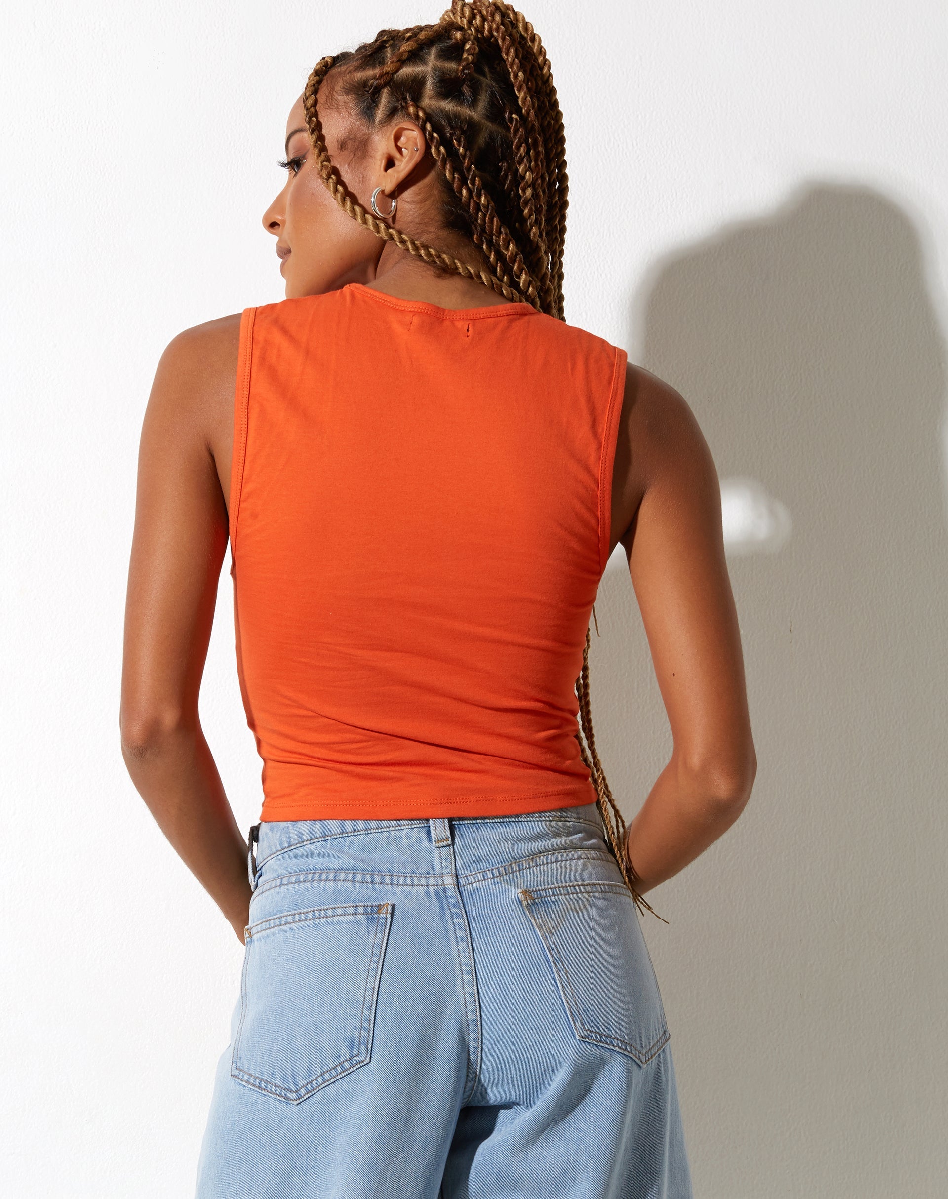 image de Monlo Crop Top en Aperol Spritz Orange Lips