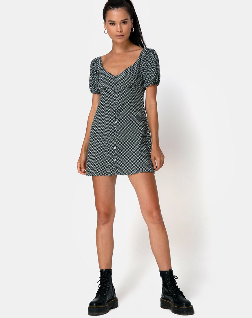 Image de Montero Mini Dress in Check it Out Green