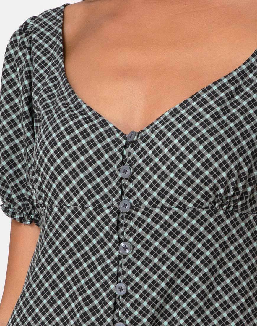 Image de Montero Mini Dress in Check it Out Green