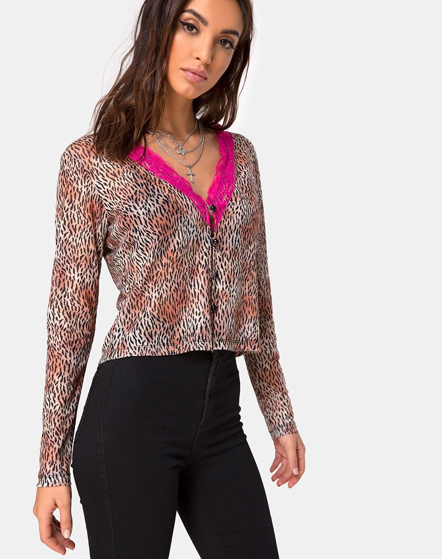 Image de Moqui Top Mini Tiger Mesh with Violet Lace