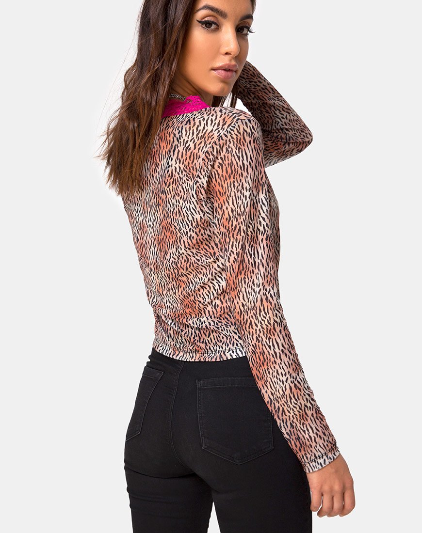 Image de Moqui Top Mini Tiger Mesh with Violet Lace