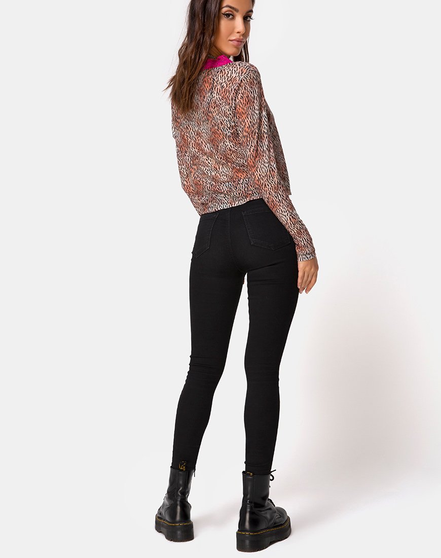 Image de Moqui Top Mini Tiger Mesh with Violet Lace