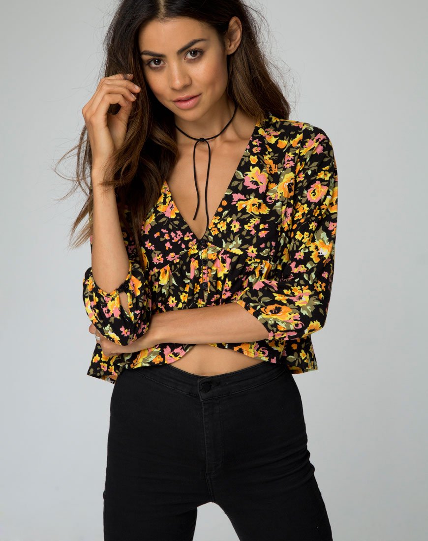 Image de Mosca Plunge Top in Agatha Flower