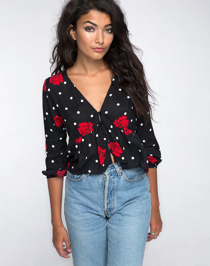 Image de Mosca Plunge Top in Cuban Rose