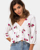 Image de Mosca Plunge Top in Grunge Rose Ivory