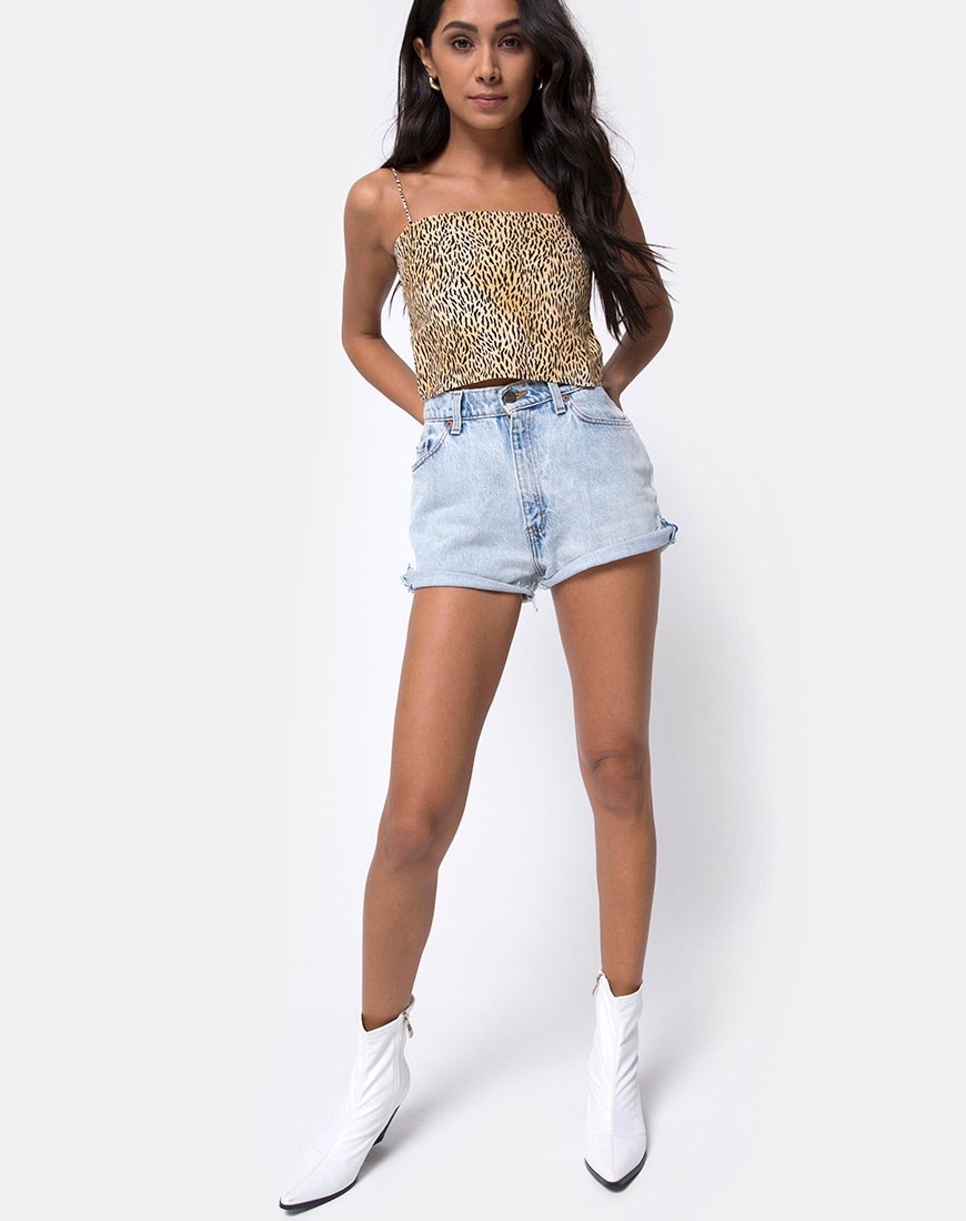 Image de Mosley Crop Top in Mini Tiger Brown