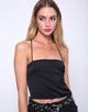 Image de Mosley Cami Top in Satin Black