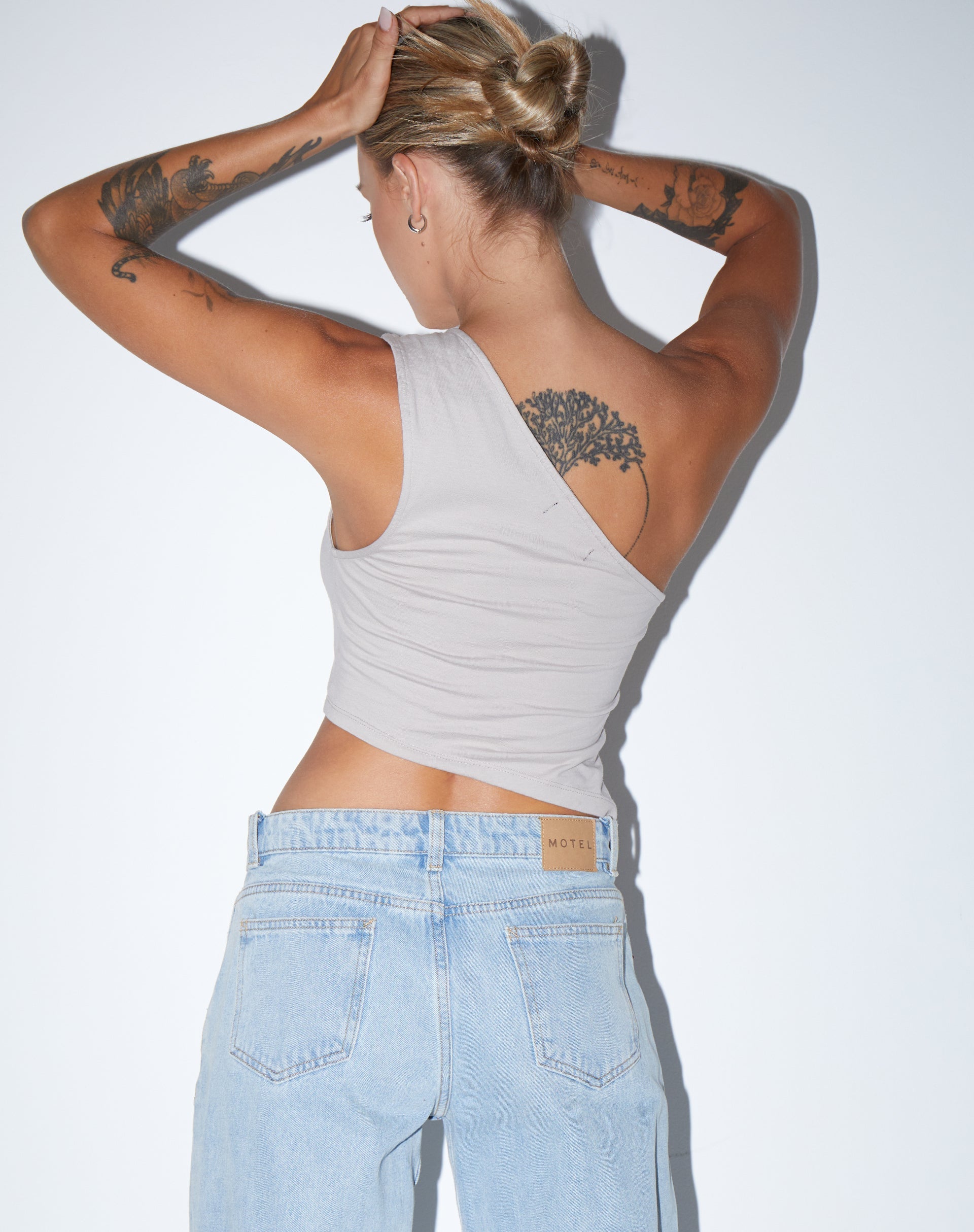 Image de Bayva Crop Top en Lycra Oat Milk