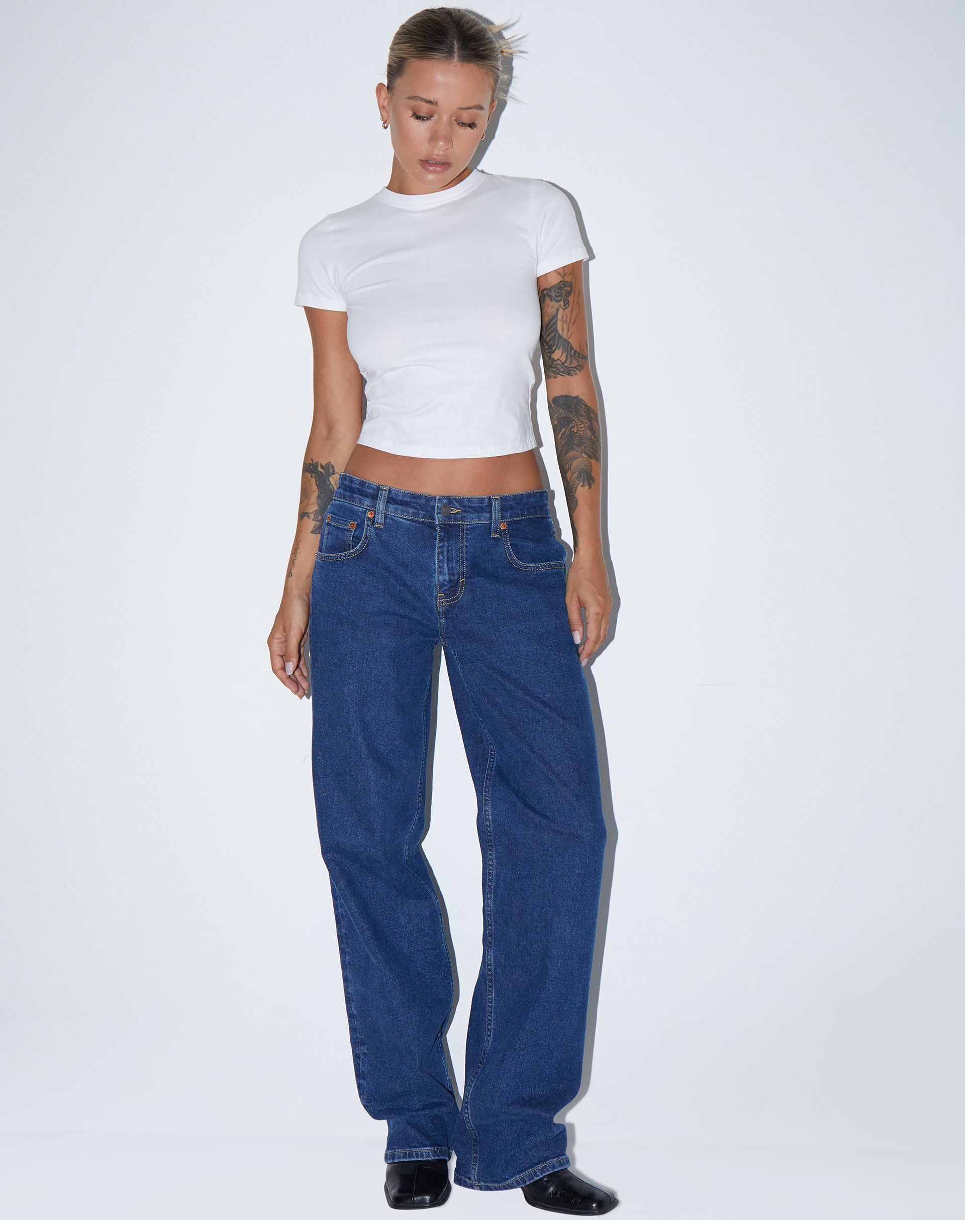 Image de Surtie Crop Top in Lycra White