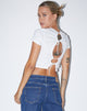 Image de Surtie Crop Top in Lycra White