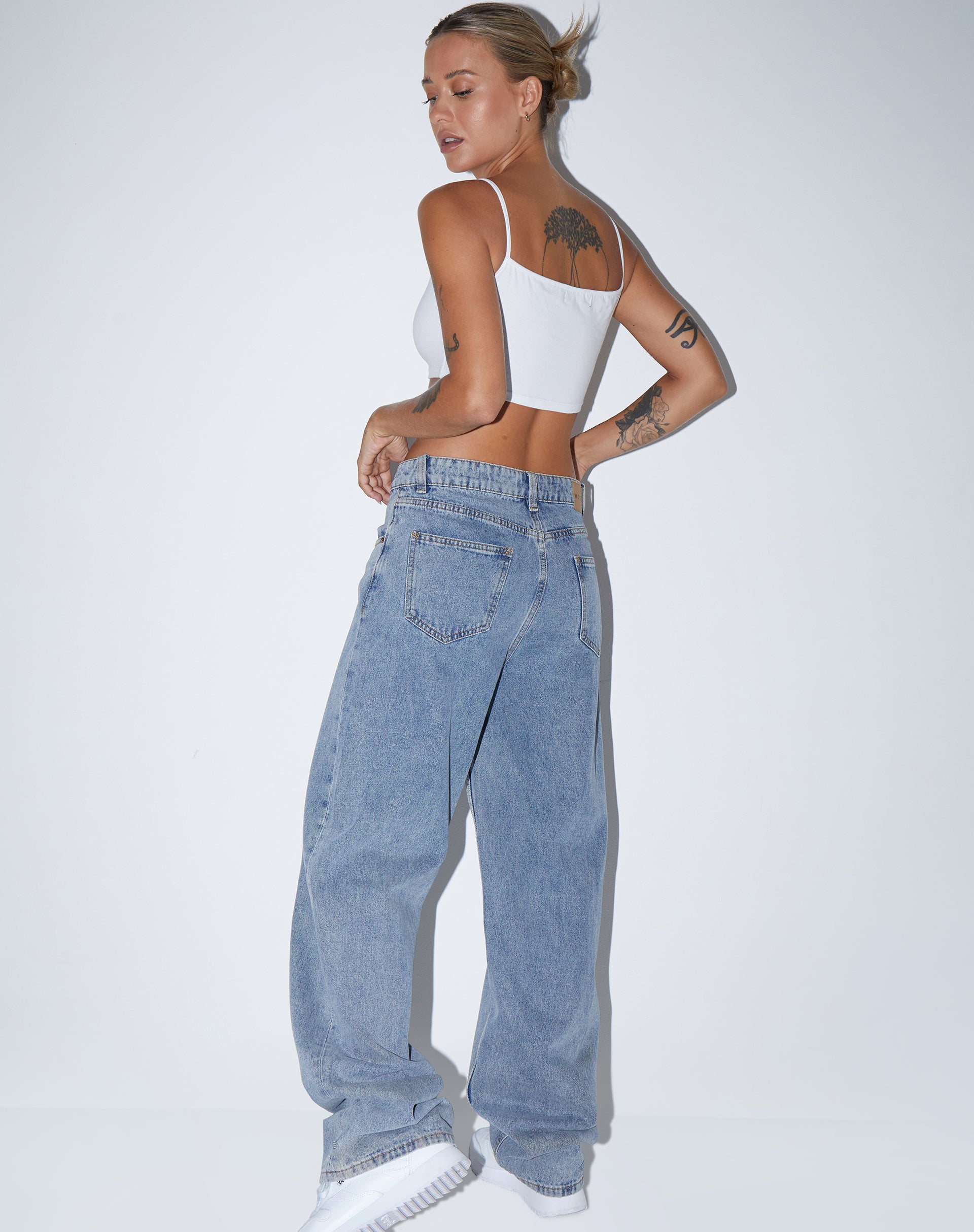 Image de Keenan Crop Top en Lycra Blanc