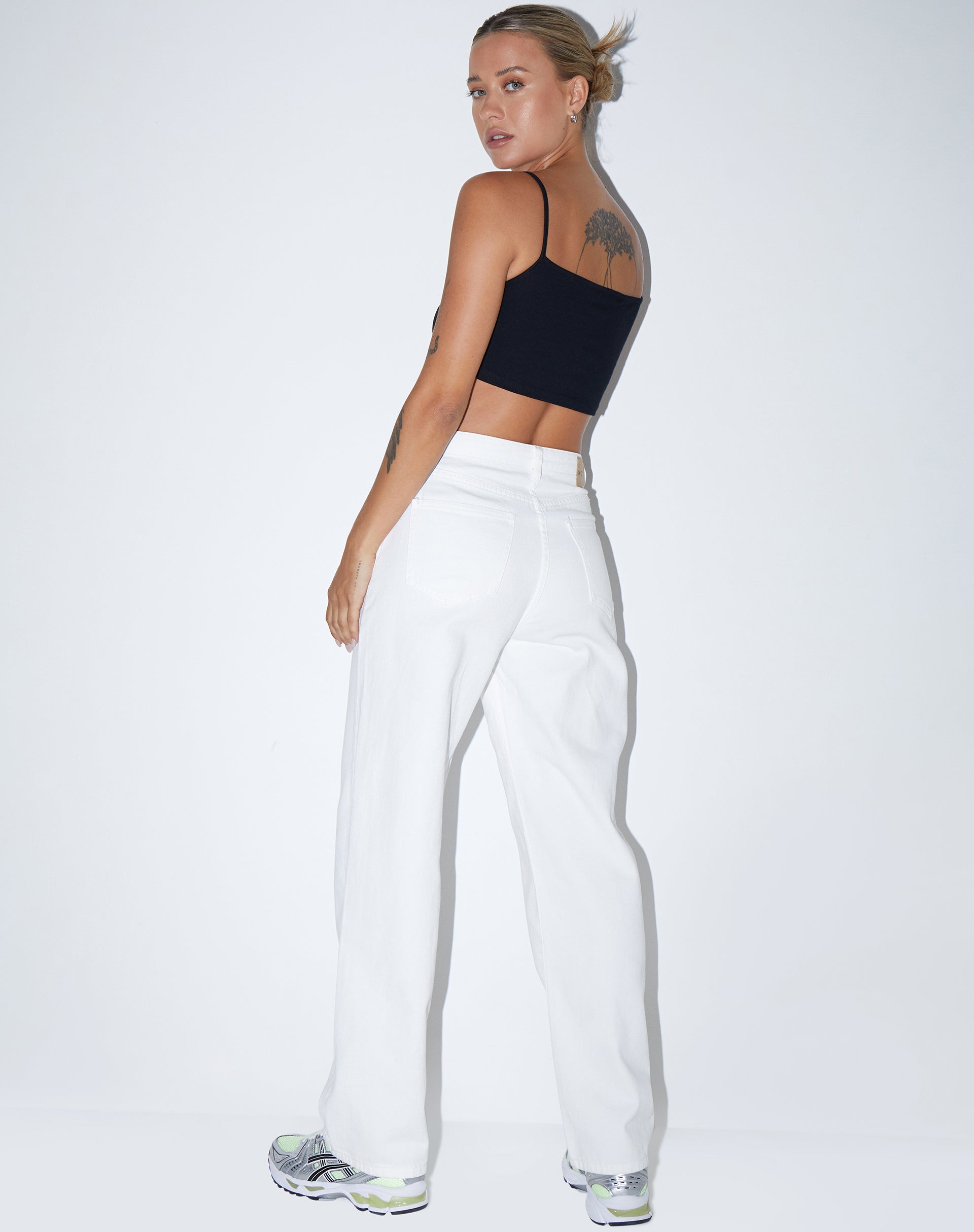 Image de Keenan Crop Top en Lycra Noir