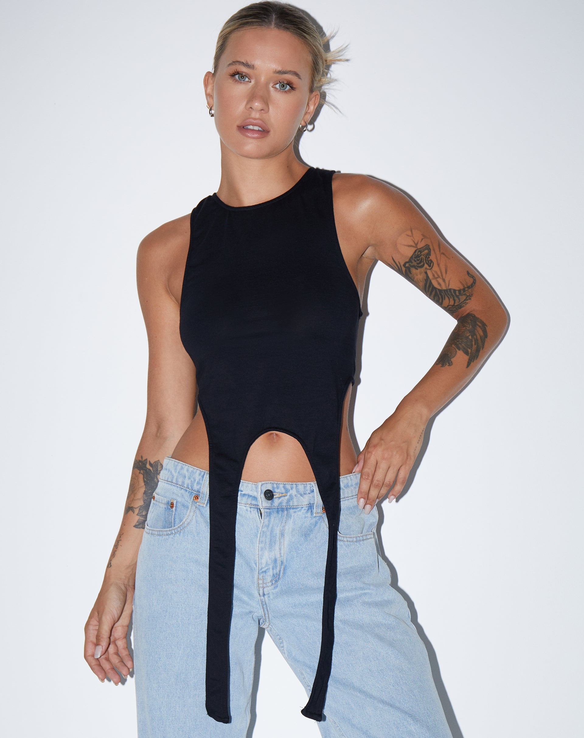 Image de Ursula Gilet Top en Lycra Noir