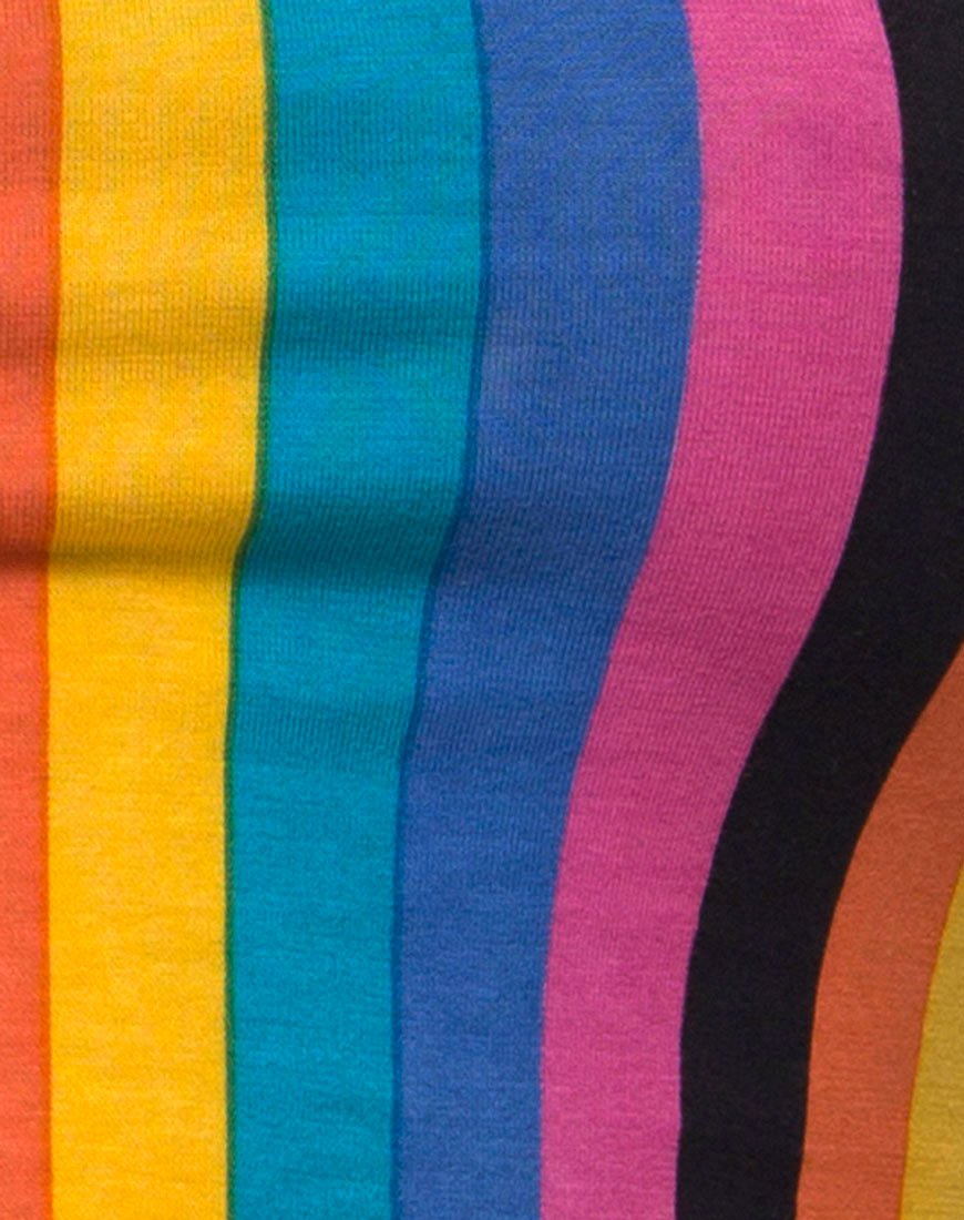 Image de Mucell Crop Top in New Vertical Mixed Stripe