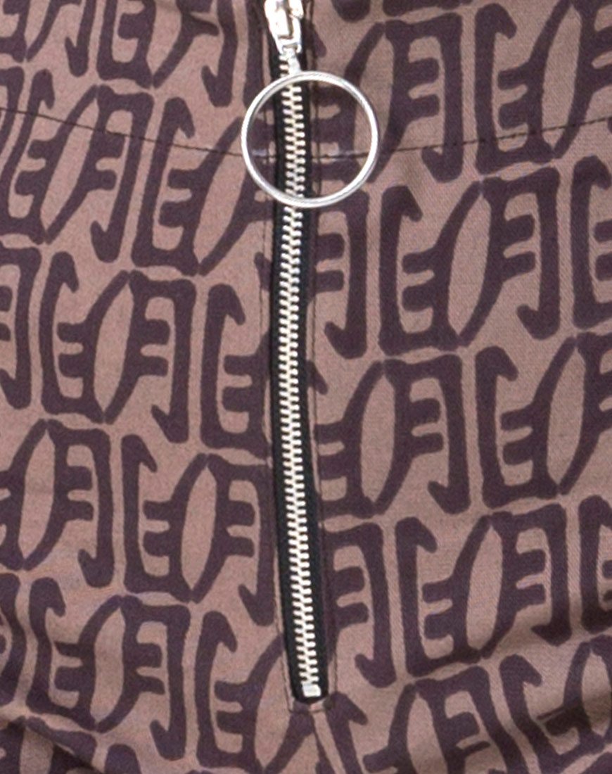 Image de Zolia Pantalon taille haute en lune chinoise