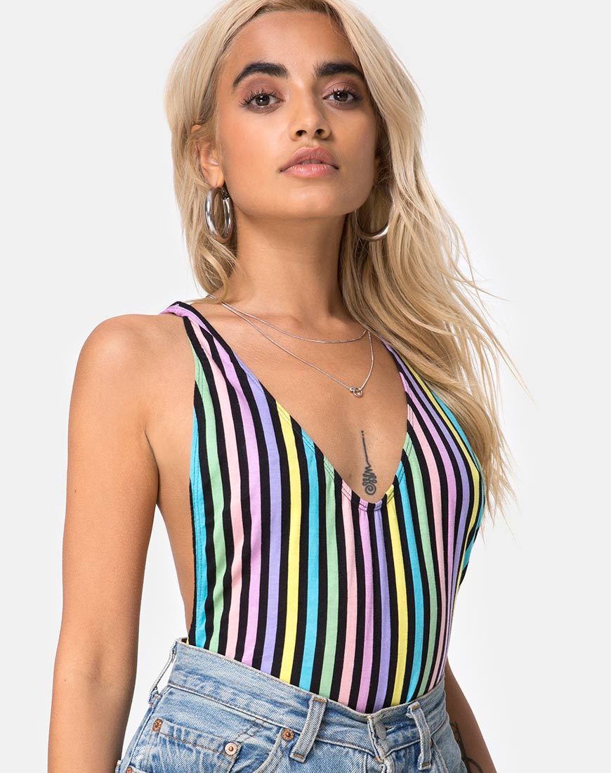 Image de Lalung Bodice Plunge en New Stripe